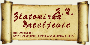 Zlatomirka Mateljević vizit kartica